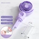Вентилятор ручний акумуляторний Mini Spray Fan F4 із розпилювачем води Фіолетовий - зображення 2
