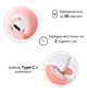 Интерактивный автоматический мячик для кошек и собак с USB-зарядкой и подсветкой EGRAV Умная игрушка для домашних животных Розовый - изображение 5