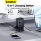 Зарядний пристрій 6 в 1 Baseus PowerCombo Power Strip 100W 2AC+2U+2C 100W 1.5m чорний (E00023609113-00) - зображення 10