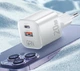 Зарядное устройство Блок питания для телефона Essager 20W Gan Быстрая зарядка PD+QC3.0 Fast Charging Блок зарядки для Samsung, iPhone, Xiaomi, Redmi, Huawei, Realme White - изображение 2