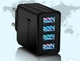 Зарядное устройство Блок питания для телефона Linktech BK382 18W 4 USB Блок зарядки для Samsung, iPhone, Xiaomi, Redmi, Huawei, Realme Black - изображение 3