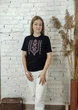 Футболка вишиванка чорна вишита червоно-білим хрестиком 4XL 01400 -4XL - зображення 3