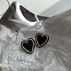Сережки-серця "Midnight Heart" Honey Fashion Accessories чорний (120196) - изображение 2