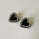 Сережки-серця "Midnight Heart" Honey Fashion Accessories чорний (120196) - изображение 6