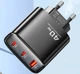 Зарядное устройство Блок питания для телефона Toocki XR05 40W PD Quick Charge 4,0 Блок быстрая зарядка для Samsung, iPhone, Xiaomi, Redmi, Huawei, Realme Black - изображение 2