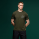 Футболка Basic Military Ukrarmor T-Shirt. HMMWV. Cotton and Elastane, олива XL - изображение 2