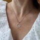 Серебряная подвеска Кулон с Белыми камнями Фея в Круге серебро 925 пробы 3491 1.90г - изображение 2
