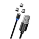 Дата кабель USB 3в1 (Lightning+MicroUSB+Type-C) Magnet only charge ColorWay (CW-CBUU020-BK)[17066] - изображение 4