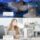 Настольный вентилятор Air Cooler Fan с USB LED подсветкой и увлажнителем воздуха Белый - изображение 10