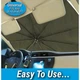 Солнцезащитная шторка зонт на лобовое стекло авто SunShield 125х65см + чехол - изображение 3