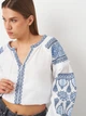 Вышиванка женская с узором Вишиваночка 551-4 52 Белая (ROZ6501013084) - изображение 4