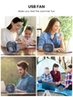 Портативный мини-вентилятор Topk K50 USB charging 360° rotating Gray - изображение 7