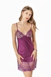 Нічна сорочка жіноча з мікрофібри та мережива Felisiya Lingerie Сливове вино 138-076 L - зображення 1