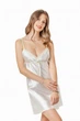 Нічна сорочка жіноча з атласу Felisiya Lingerie Айворі 15-004 S - зображення 5