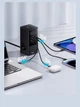 Мережевий адаптер Baseus 6в1 PowerCombo Tower PowerStrip 2AC+2USB+2Type-C 100W - зображення 3