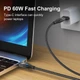 Магнитный кабель Uslion 2в1 Type-C-Type-C + Usb-a-Type-c PD 60w 1м Fast Charge Black - изображение 7