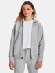 Толстовка на молнии утепленная с капюшоном женская Under Armour Ua Rival Fleece Fz Hoodie 1379497-012 L Серая (196883851157) - изображение 1