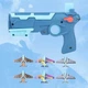 Пистолет катапульта с красочными летающими самолетами 6 шт. игрушка для активных игр дома и на улице, Синий - изображение 2