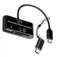 Багатофункціональний адаптер хаб кардрідер 3в1 Type-C Android USB 2.0 Black - зображення 2
