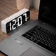 Часы электронные настольные LOSSO Premium BASIC с LED подсветкой белые - изображение 2