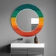 Зеркало на стену NovellaPrint с рисунком узора, круглое 50см (2014.1) - изображение 3