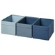 Коробки для зберігання 3шт IKEA DRÖNA 105.812.39 синя, 18х25х15 см - зображення 1