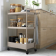 Тележка IKEA Nissafors 405.858.01 50.5х30х83 см Бежевая - изображение 3