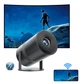 Проектор Salange P300 8K AVI Android11 ​​2,4G/5G WiFi BT5.1 Smart TV с поворотом на 180° Black - изображение 1
