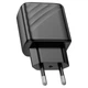 Мережевий зарядний пристрій HOCO CS22A Value single port charger Type-C cable 30W Black - зображення 11