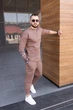 Мужской лонгслив оверсайз мокко, размер L-XL - изображение 2