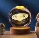 Ночник, декоративный 3D хрустальный шар Планета Сатурн - изображение 3