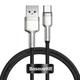 Кабель Baseus Cafule Metal Data Cable USB to Type-C 66W 6A 1м (CAKF000101) Black - изображение 1