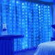 Гирлянда штора "Роса" 2x2м, 160 LED, от USB, 8 режимов, 8 нитей, Сине-белый - изображение 6