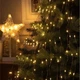 Гірлянда роса Кінський хвіст, 2 м, 200 LED, 10 ниток, на батарейках та USB, Теплий білий - зображення 3