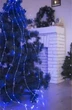 Гірлянда роса Кінський хвіст, 10 ниток по 2м, 200 LED, від мережі 220В, Синій - зображення 6