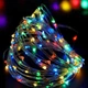 Гирлянда нить "Роса" на батарейках, 5м, 50 LED, статический режим, IP44, Мультиколор - изображение 1