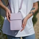 Сумка для телефона з класичної шкіри INCARNE Smart Case Фуксія - зображення 2