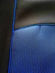 Авточехлы из автоткани для RENAULT SANDERO 2007-2012 Pok-ter VIP черные с синей вставкой - изображение 2