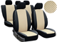 Авточехлы из экокожи Pok-ter PERLINE для RENAULT SANDERO 2012-2020 с бежевой вставкой - изображение 10