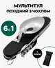 Туристический набор складной (мультитул) 6 в 1 (ложка, вилка, нож, открывалка, штопор) Black 4502622 - изображение 7