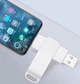 Поворотна двостороння флешка 2 в 1 OTG Брелок Накопичувач USB + Type-C JASTER 64 Gb Silver - зображення 3