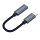 Переходник HOCO Type-C male to iP female charging and data adapter cable UA29A |3A, 0,15m| черный - изображение 2