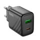 Мережевий зарядний пристрій HOCO CS23A Sunlight dual-port charger 30W Black - изображение 2