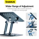 Подставка для ноутбука Baseus UltraStable Pro Series Rotatable and Foldable Laptop Stand (3hinge) серая - изображение 14