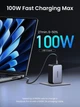 Универсальное зарядное устройство 100W Ugreen Nexode X GaN X756 2xType-C/USB серый (35038) - изображение 11