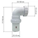 Сифон CL4 Boiler Series, 40 мм, сухий, кутовий, білий - зображення 5