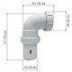 Сифон CL3 Boiler Series, 50 мм, сухой, угловой, белый - изображение 5
