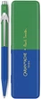 Ручка шариковая Caran d'Ache 849 Paul Smith Cobalt Blue & Emerald Green Синяя 1 мм в металлическом пенале (7630002353168) - изображение 3