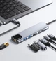 HUB адаптер 6 в 1 XO HUB013 Type-C, серый - изображение 2
