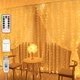 Гирлянда штора "Роса" с пультом ДУ, 3x2м, от USB и сети 220V, 400 LED, 8 режимов + статический, IP44, Теплый белый - изображение 1